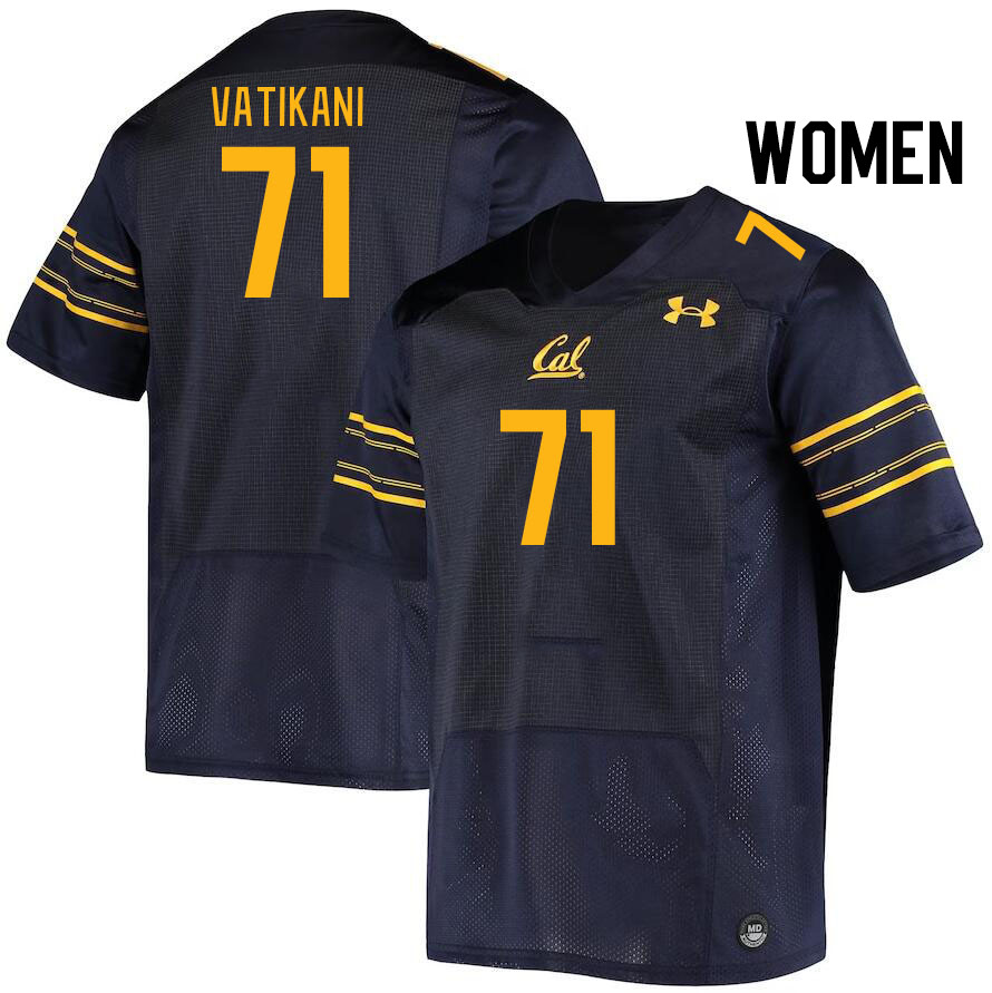 Women #71 Sioape Vatikani California Golden Bears College Football Jerseys Stitched Sale-Navy